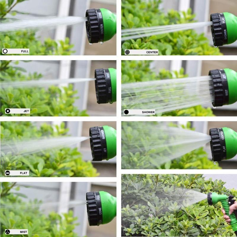 25FT-150FT Magic Flexibler Gartenschlauch, erweiterbarer Bewässerungsschlauch mit Kunststoffschläuchen, Teleskoprohr mit Spritzpistole zum Bewässern