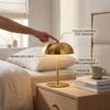 Table Lamp 3W 3 Color Temperatures Stepless Dimmable Touch Control Rechargeable Metal Mushroom Lamp for Bedside