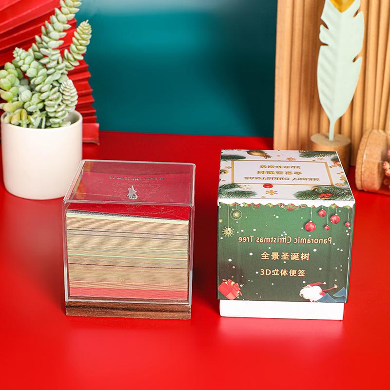 3D Christmas Tree Calendar Memo Pad 2026 Calendar Tear Away Paper Carving Art Diy Sticky Note Desktop Decor For New Year Gifts