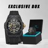 WM Watch Men Automatic Mechanical Skeleton Watch Collaboration Series Limited Edition 80 Hours Power Reserve Welly Merck WM128