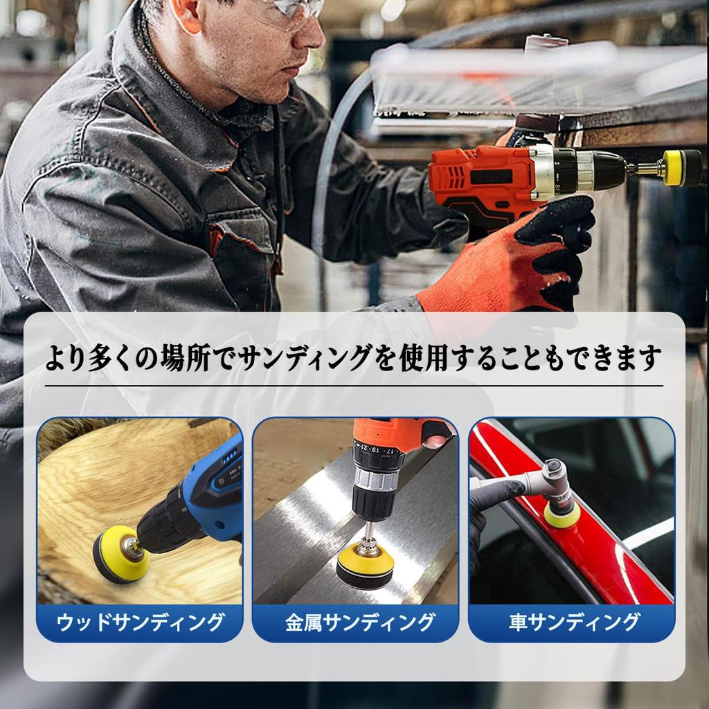 IROKCAKPT Waterproof 16 Round Velcro Sanding Ideal for Car Woodworking Metal and Mirror Finishes of Sandpaper, 75mm, 165-Piece Set, Varieties,