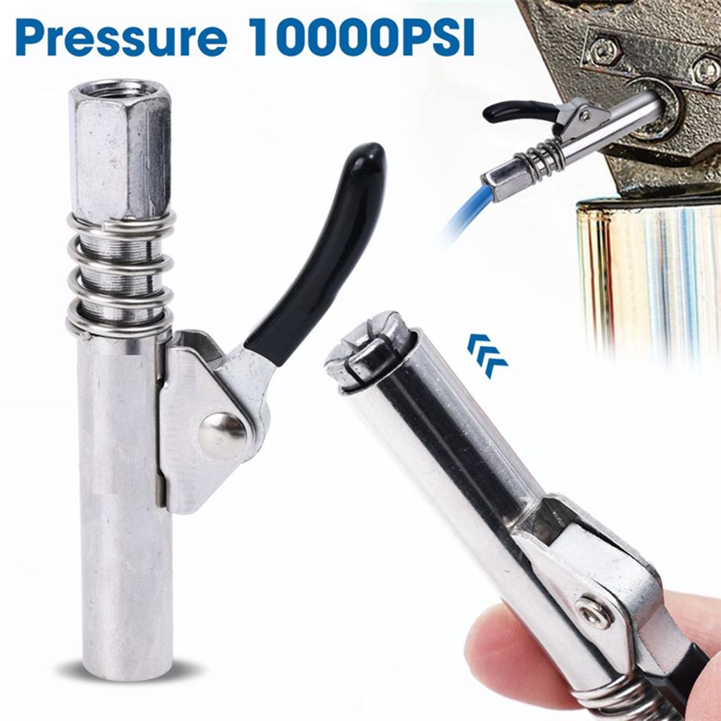 Durable Grease Coupler Lock Nozzle For Manual Pneumatic Electric Grease Gun Coupler Quick Release Grease NPTI/8 10000PSI