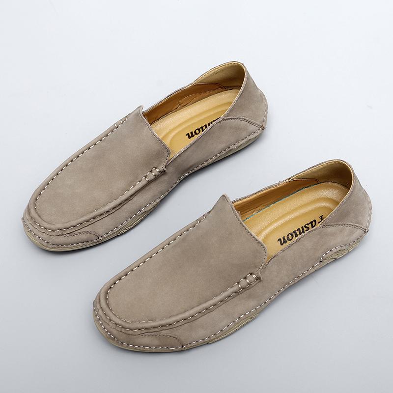 Genuine Leather Mens Shoes Fashion Luxury Brand Loafers Men Slip on Classic Style Casual Leather Shoes High Quality Driving Shoe