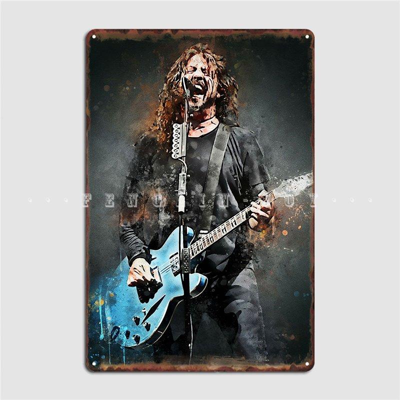 DORA Tin Sign Dave Grohl Metal Sign Wall Funny Wall Mural Mural Painting Tin Sign Posters 20x30cm(7.8x11.8inch)