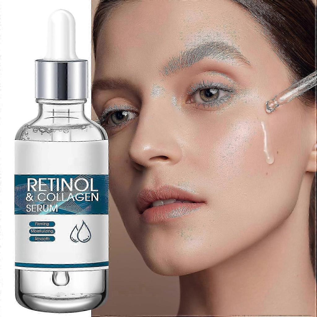 Retinol Serum for Face with Hyaluronic Acid & Collagen, Anti-Aging Face Serum for Women & Men | Reduces Wrinkles, Skin Smoothing, Pore Tightener & Hyd