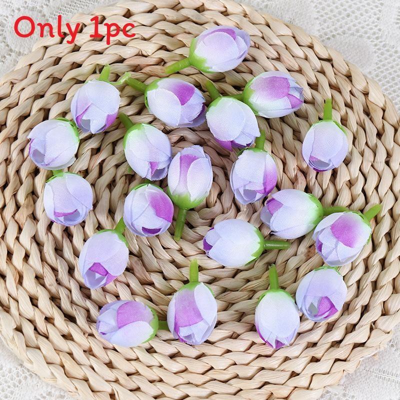 Sztuczne pąki róż jedwabnych do samodzielnego tworzenia bukietów ślubnych, dekoracji domowych, artykuły rzemieślnicze