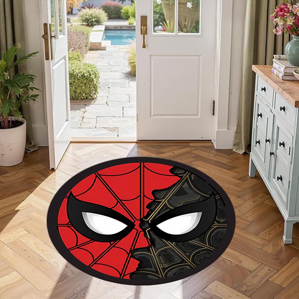 Spider-man Round Floor Mat Design for Dining Room Entryway Decorate room Hallway Antislip Round Carpet Decorate Offices