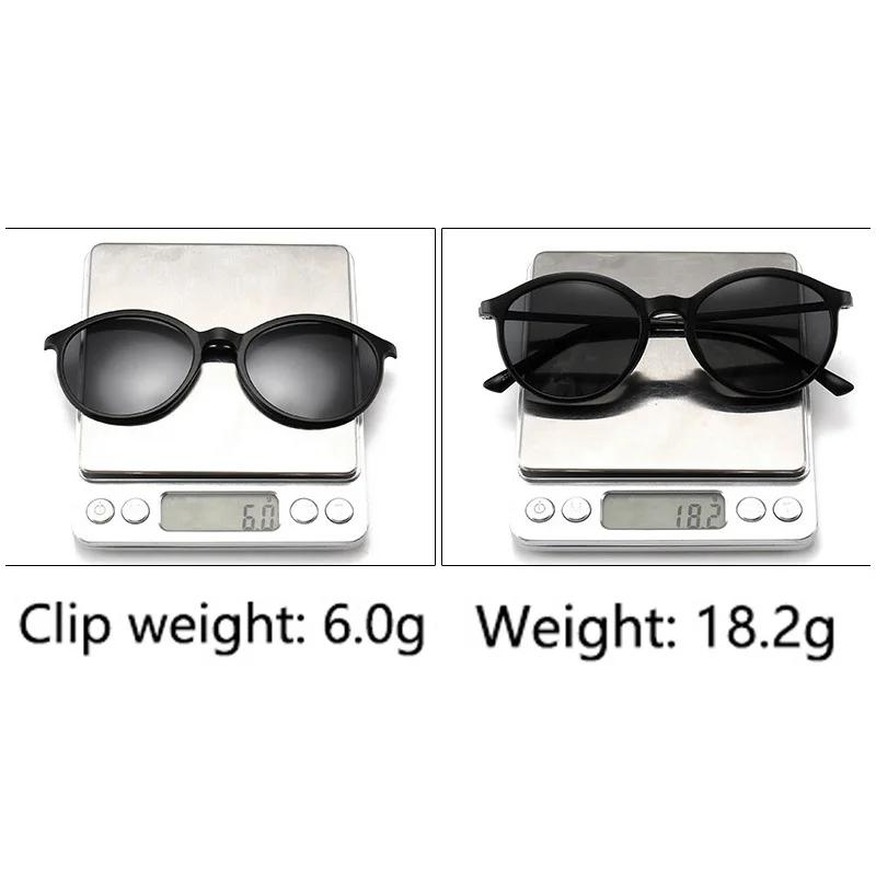 6 In 1 Magnetic Clip Sunglasses prescription Spectacles Men Women Polaroid Night Vision Lenses Glasses