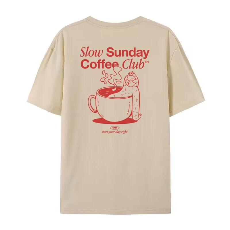 Unisex Retro Funny Coffee Club TShirts Hippie Cute Caffeine T Shirt Oversized Streetwear Graphic Tees Unisex Summer Tops Gifts