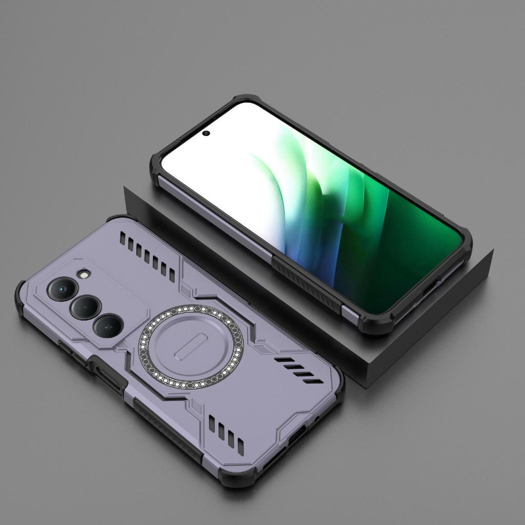 Für Xiaomi Redmi 15 5G (Global) (169mm) Magnetische Hülle Schmetterlings-Rüstung Hohl Wärmeableitung PC + TPU Handyhülle