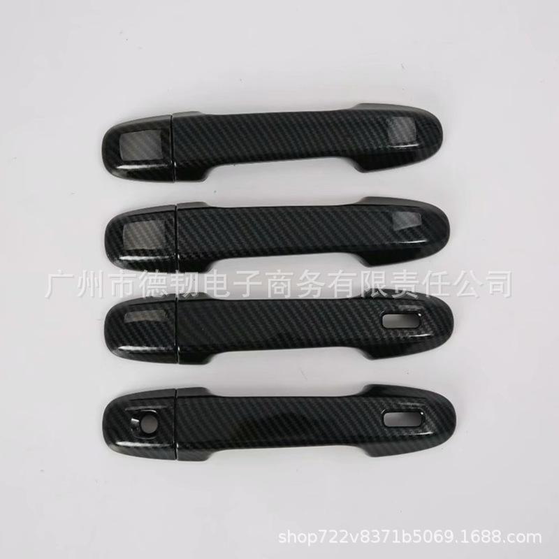 19 Forester Black Carbon Fiber Door Handle Protection Cover Sticker