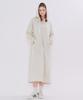 Metapeo Shirred Point Hooded Long Dress Oatmeal