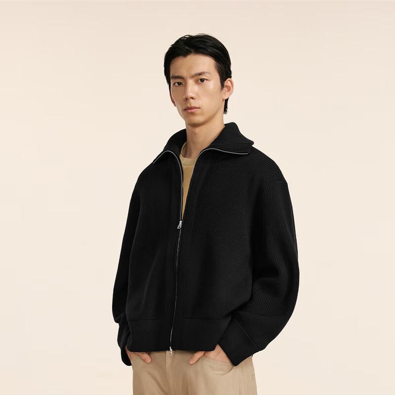 CROQUIS Men's 2024 Winter Thick Lapel Cardigan Sweater