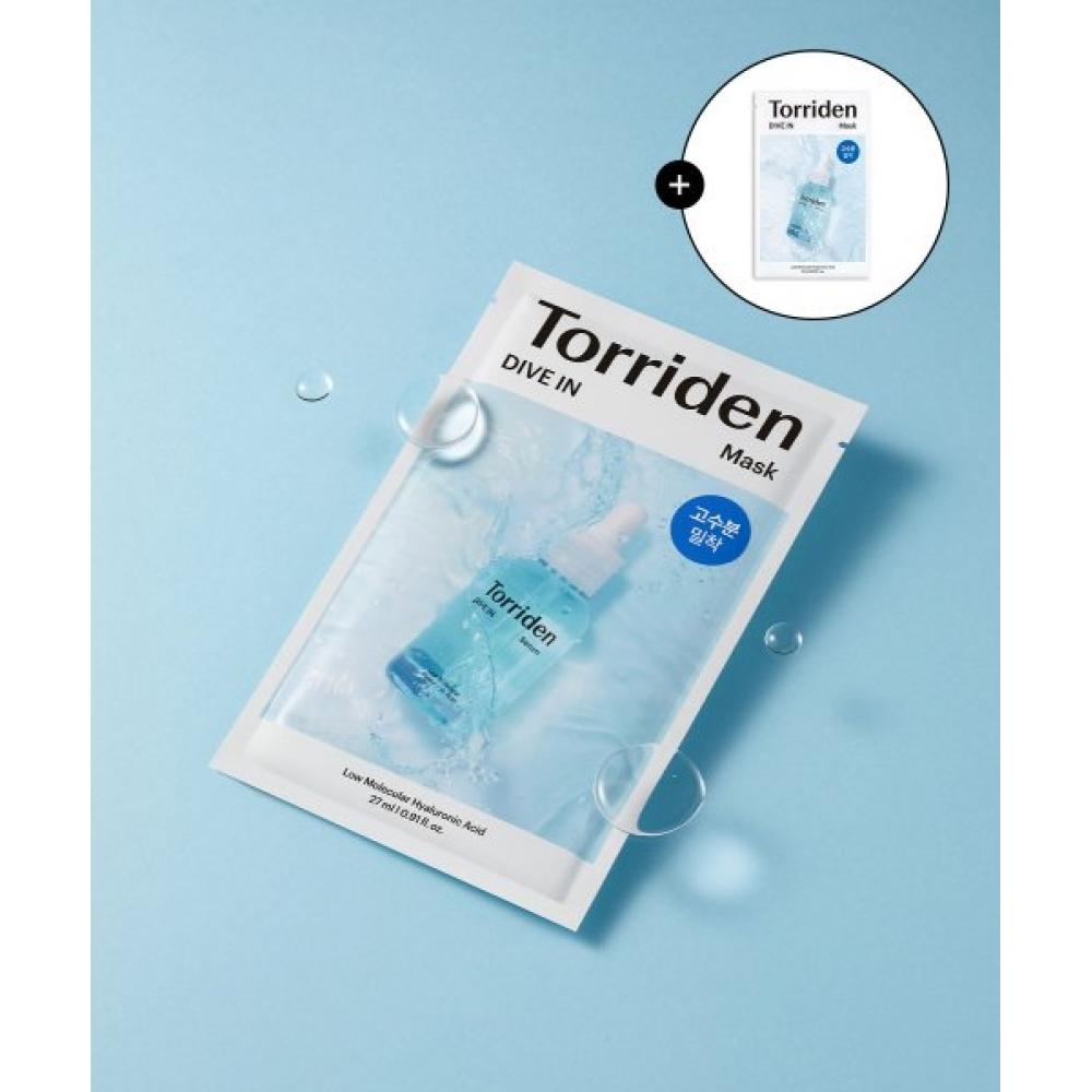 Torriden Dive In Low Molecular Hyaluronic Acid Mask 27ml 4ea  + Dive In Mask 1ea NONE