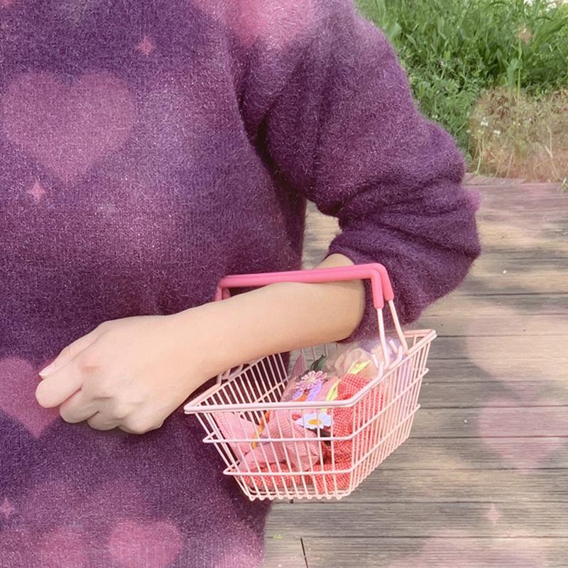 Mini úložný košík Stolní úklid Kosmetika Úložný prostor na šperky Pro dívčí kolej Stolní organizační nádoba Košíky