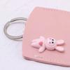 Pull Out Car Key Cover Cartoon Rabbit Unisex Keychain Pouch Automatic Big Capacity Key Housekeepers PU Leather Key Holder Case