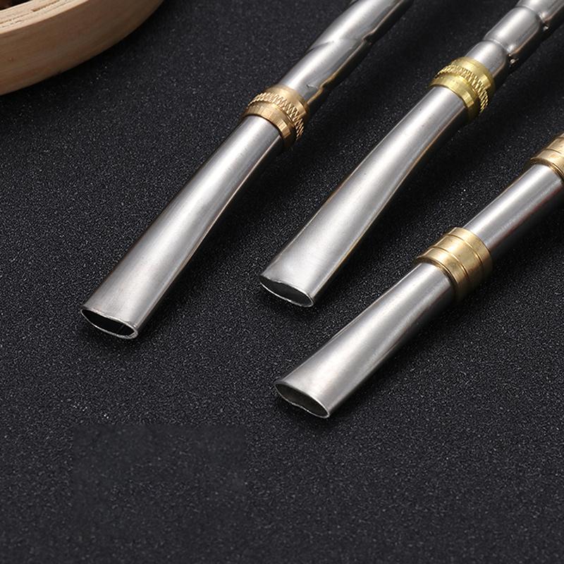 1Pcs Drinking Straw Yerba Mate Tea Spoon Drinkware Stainless Steel Reusable Straws Metal Washable Tea Filter Cocktail Drinkware Bar