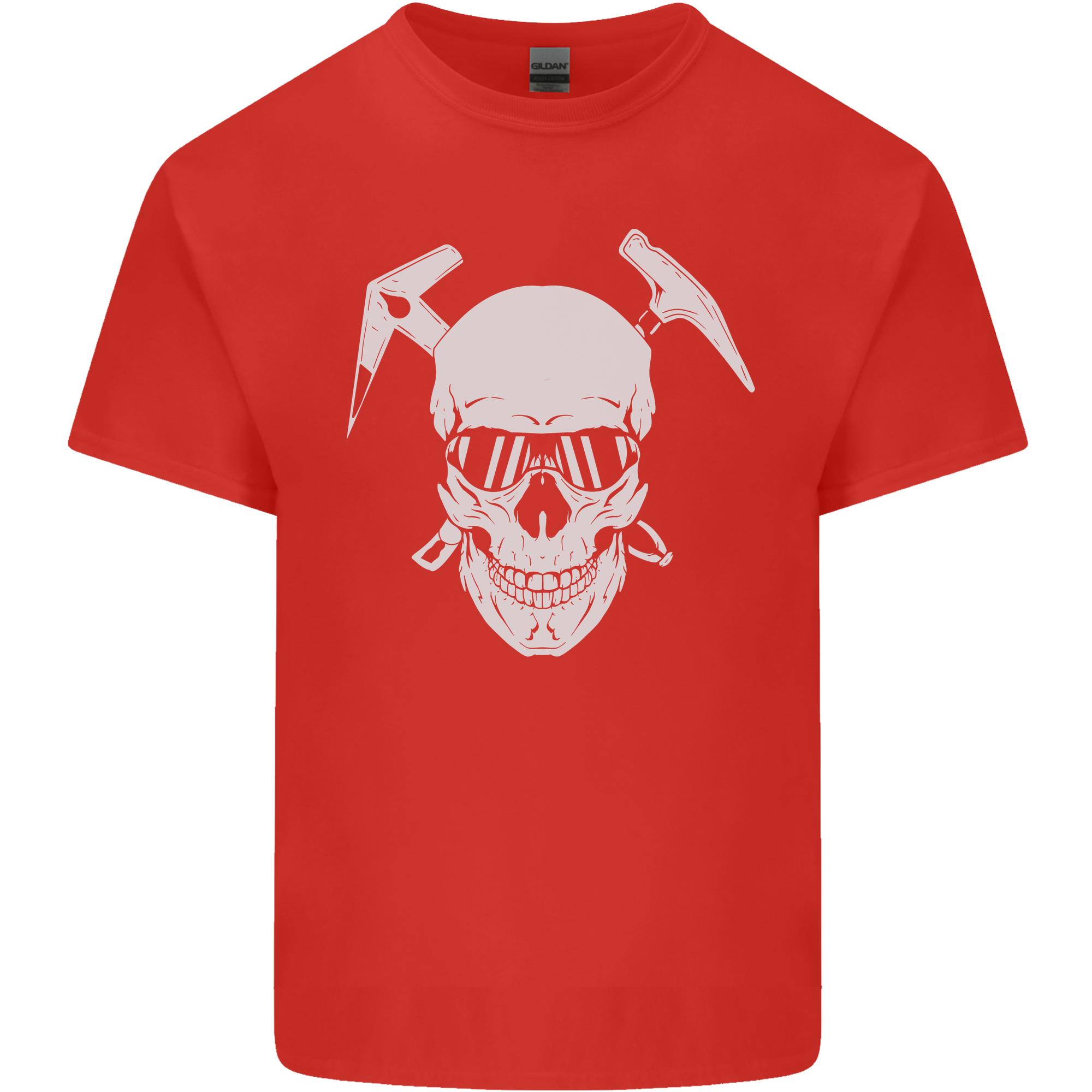 Rock Climbing Skull Mountain Climber Unisexs Light Cotton TShirt S