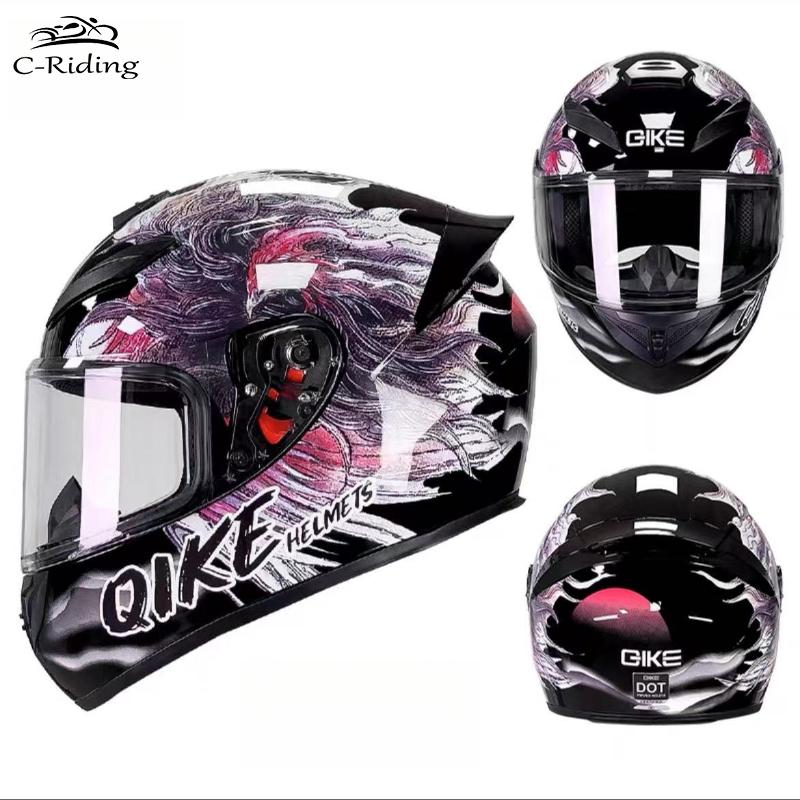 Green Tank Elements Men Women Moto Helmets Motorcycle Helmet Full Face Motocross Helmets with DOT casco para motociclista