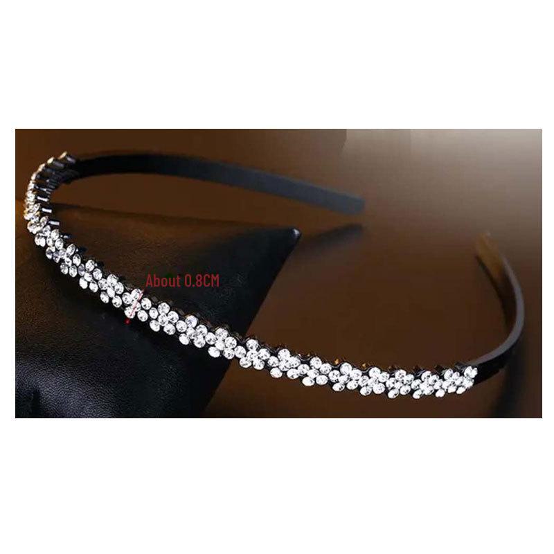 

Нескользящая повязка на голову со стразами и зубцами - элегантный аксессуар для волос для взрослых