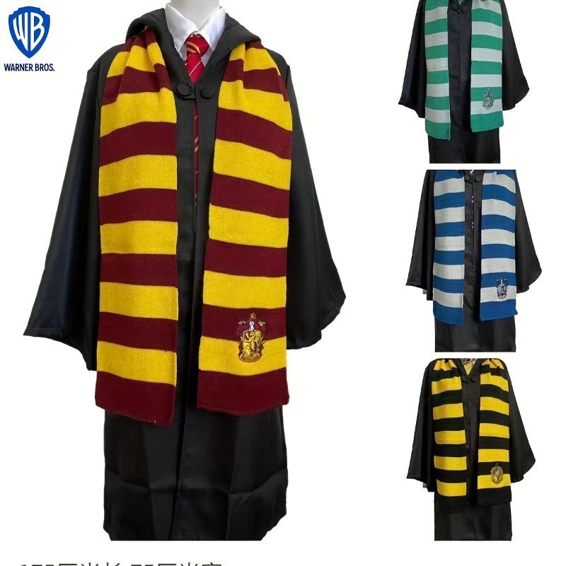 Warner Bros Bufandas de Harry Potter Gryffindor Slytherin Ravenclaw Hufflepuff Accesorios Temáticos de Fiesta de Hogwarts