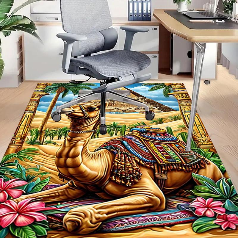 1PC camel pyramid Extra Large Non Slip Floor carpet, Office, family, bedroom Large Area Rug Indoor Rugs, Vibrant Colors