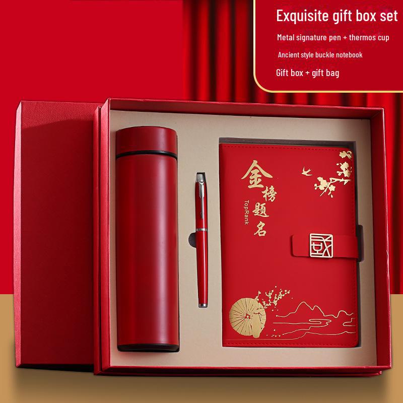 A5 Trendy Thickened Notebook & Inspirational Student Diary Gift Set