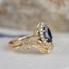 Source New Retro Court Style Women's Pair Ring Fashionable Gold-plated Sapphire Ring