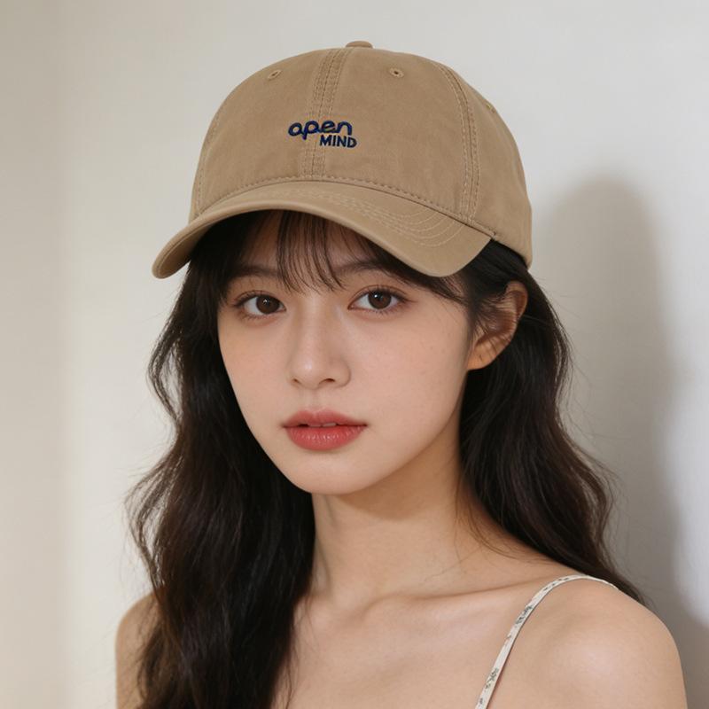 Spring And Summer Letter Embroidered Peaked Cap Female Face Small Baseball Cap Couple Versatile Sun Hat Tide