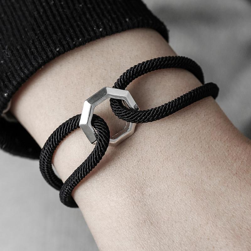 

New Adjustable Cord Bracelet Homme Double Layer Handmade Weaven Rope Braclet Pulseras Hombre Legend Braslet Men чёрный