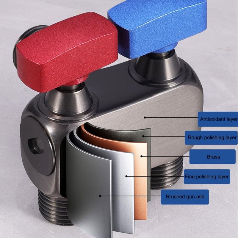 Manual Double Outlet Brass Sprayer for Bathroom Hygienes Pet Care and Laundry Threaded Valves with Leakproof Structure