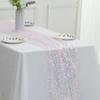 Mermaid Glitter Sequin Table Runner, Sparkly Tulle Tablecloth for Wedding Birthday Party Decoration