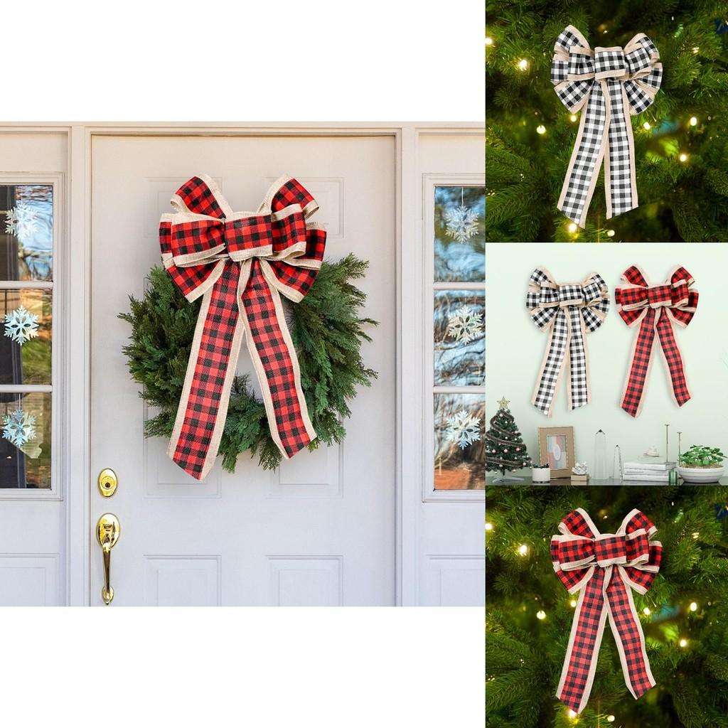 Tricolor Elegant Christmas Bow Made From Fabric For Festive Cheer Holiday
