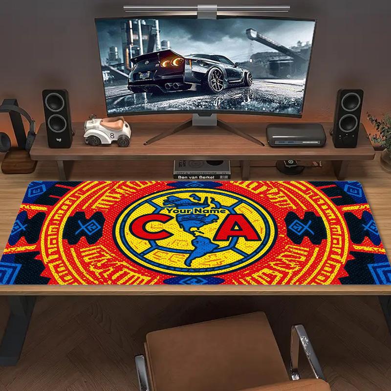 Club America Custom Name Large Size Mouse Pad Large Gaming Table Cushion Non-slip Laptop Tablet Big Mousepad XXL Mat Mini PC Playmat With Lock edge