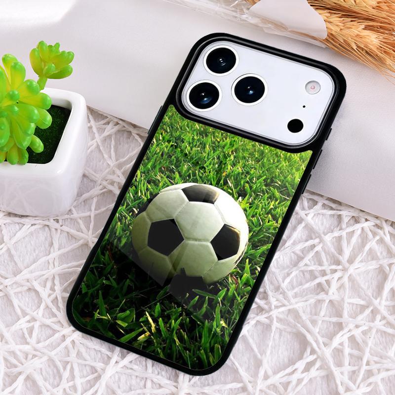 Football Soccer Ball print Phone Case for iPhone 17 Air 16 15 11 12 14 13 Pro Max Shockproof Cover