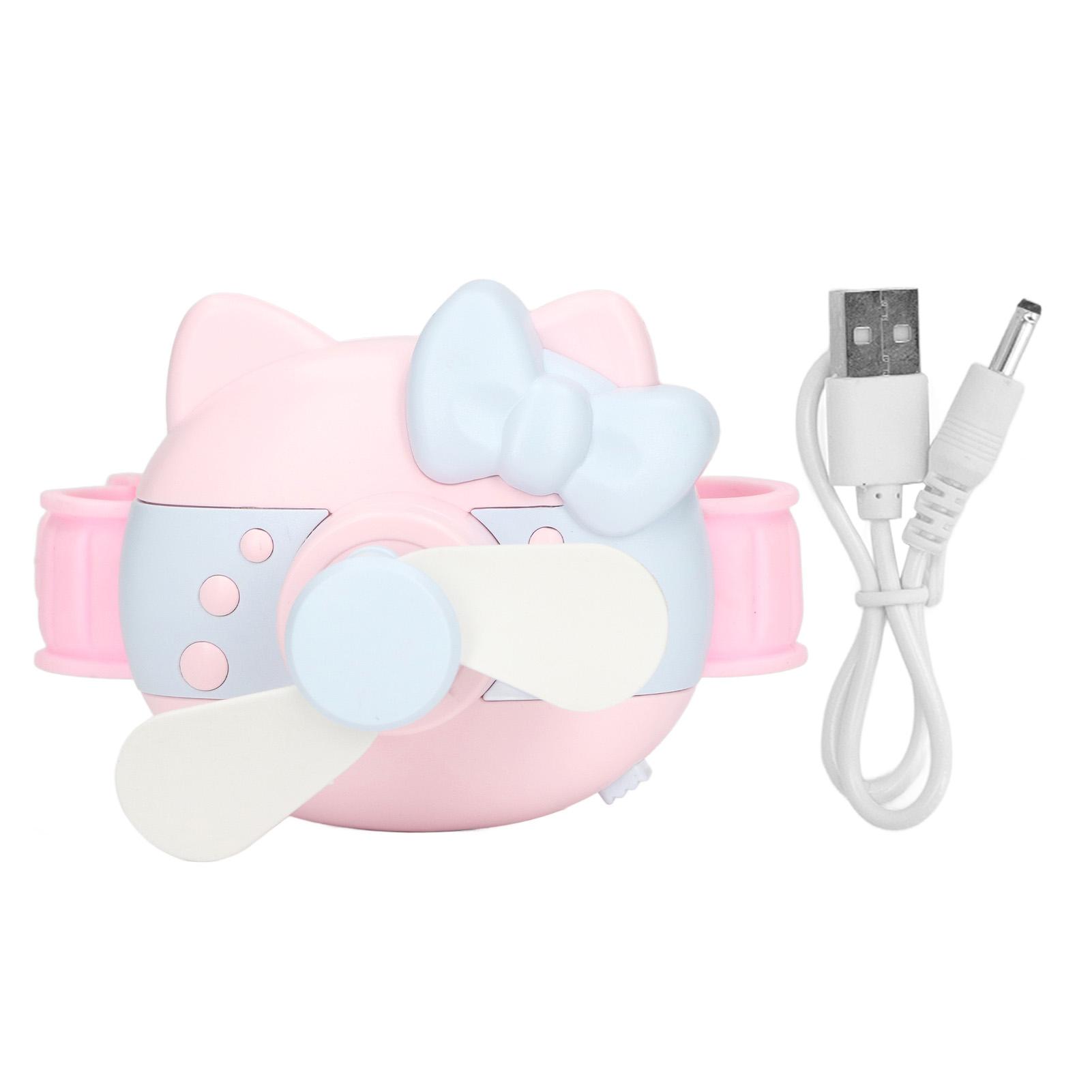 

Mini USB Watch Fan Rechargeable Portable Cute Cool Wrist Fan for Outdoor Indoor Girls Kids Pink