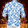 Men's Casual Long Sleeve Shirt with Christmas Print for Spring, Fall and Everyday Wear