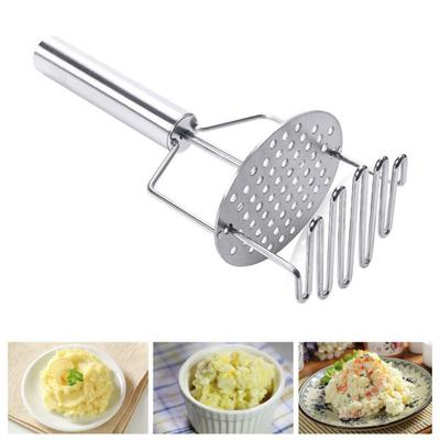 Schiacciapatate Manuale in Acciaio Inossidabile a Doppia Funzione Schiacciapatate a Filo Lavabile in Lavastoviglie Strumento da Cucina per Purè Liscio