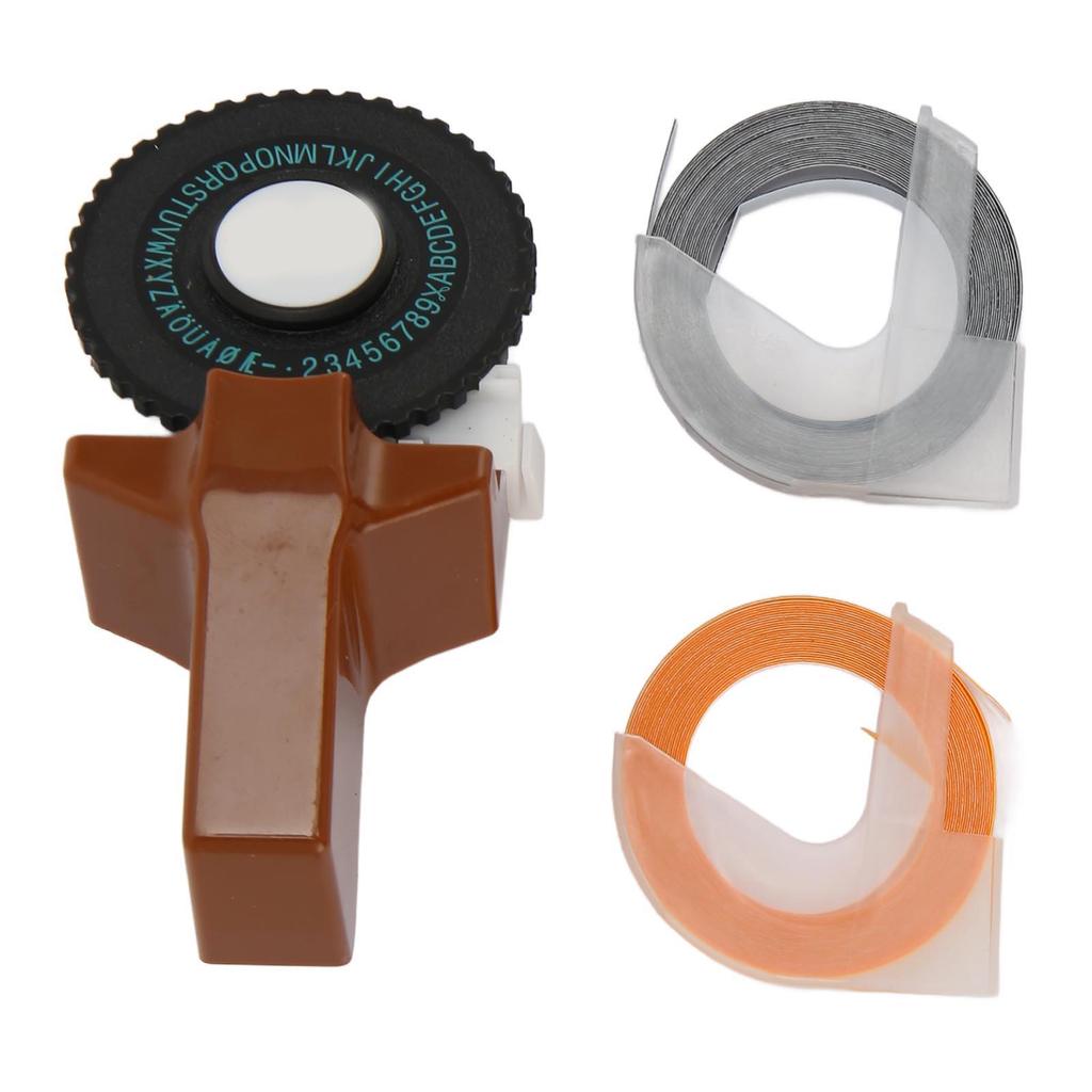 Embossing Label Maker Multipurpose Portable Embossing Label Maker Machine with 2 Rolls Tapes for