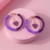 High-End Heart-Shaped Peach Ear Hooks: Plush, Versatile Love Earrings for Christmas