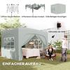 3 X 3m Pop-Up Gazebo Shelter, with Accessories - Light Grey
