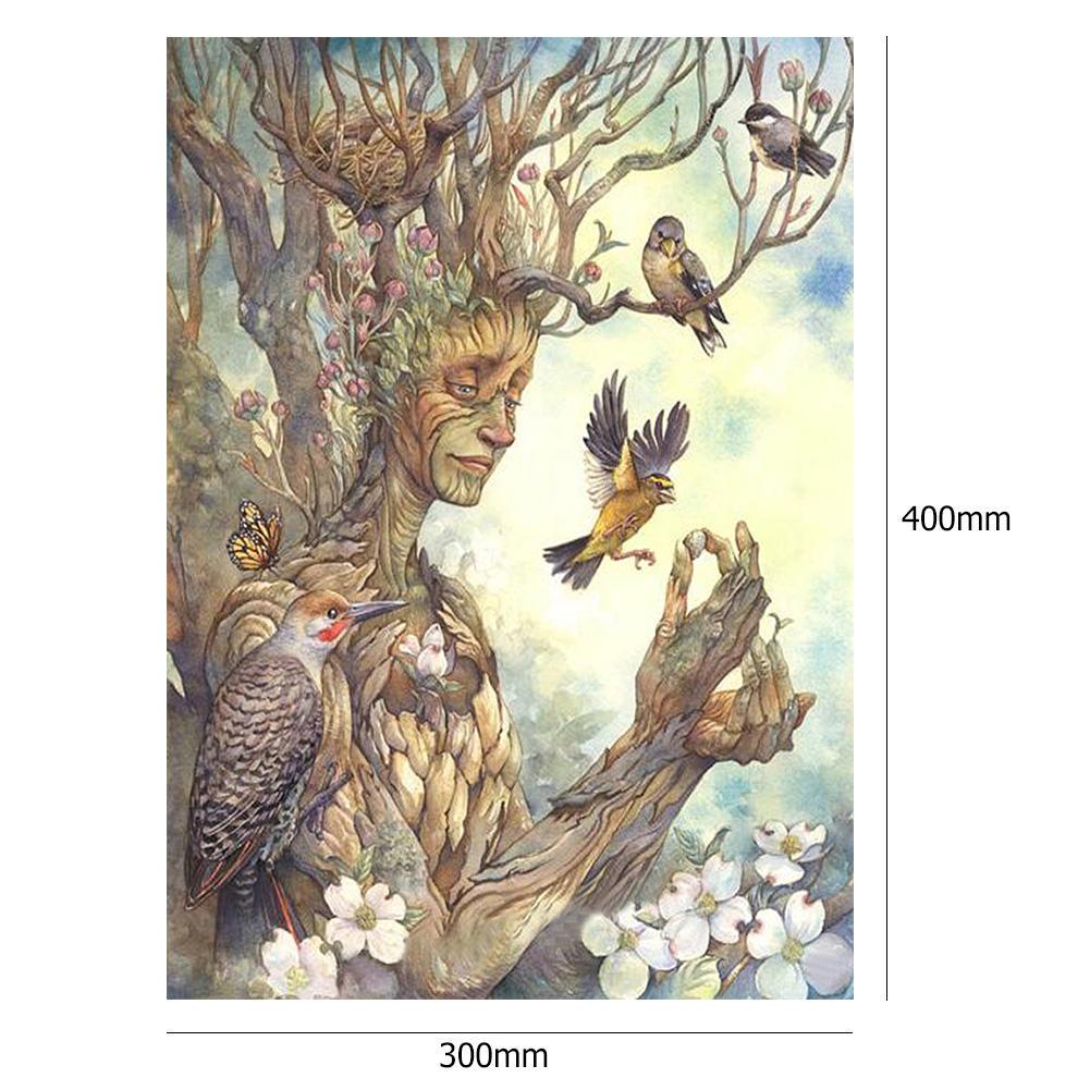 Buy 5D DIY Full Drill Diamond Painting Tree Man Cross Stitch Embroidery ...