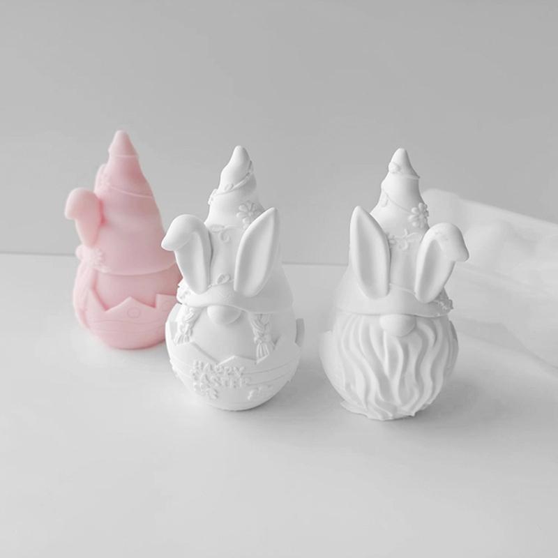 Faceless Dwarf Shape Silicone Molds DIY Crafts Plaster Mold Handmade Scented Candle Soap Table Ornament Mould Non-stick