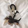 Dachshund Pendant Leather Bag Charm - Cute Cartoon Ornament