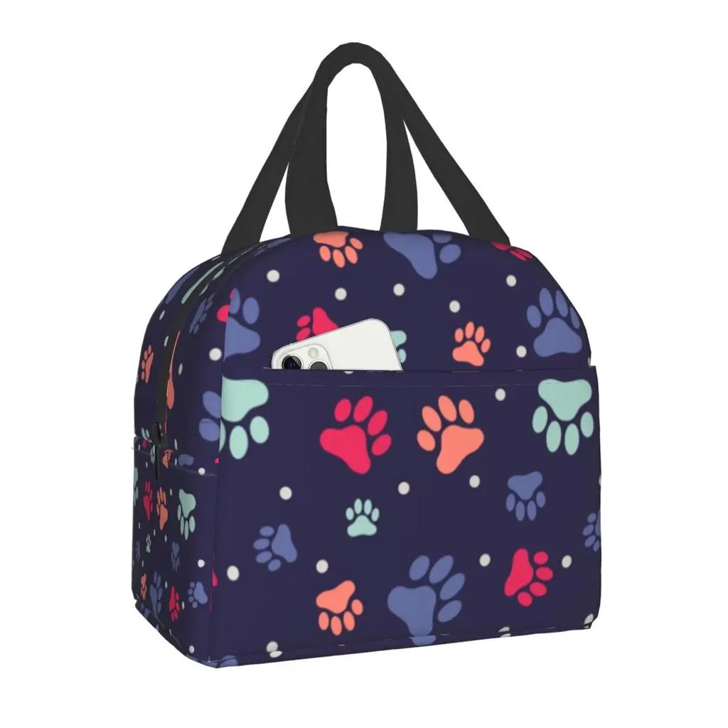 Custom Border Collie Lunch Bag Women Thermal Cooler Insulated Lunch Boxes for Kids School Children Fruit Fresh Storage Bag