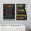 Modern Art Music Teacher Classroom Rules Poster Printed Classroom Decor Music Wall Artwork Canvas Painting Home Decor No Frame