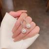Large Retro 925 Pearl Earrings with Niche Ear Buckles for Women