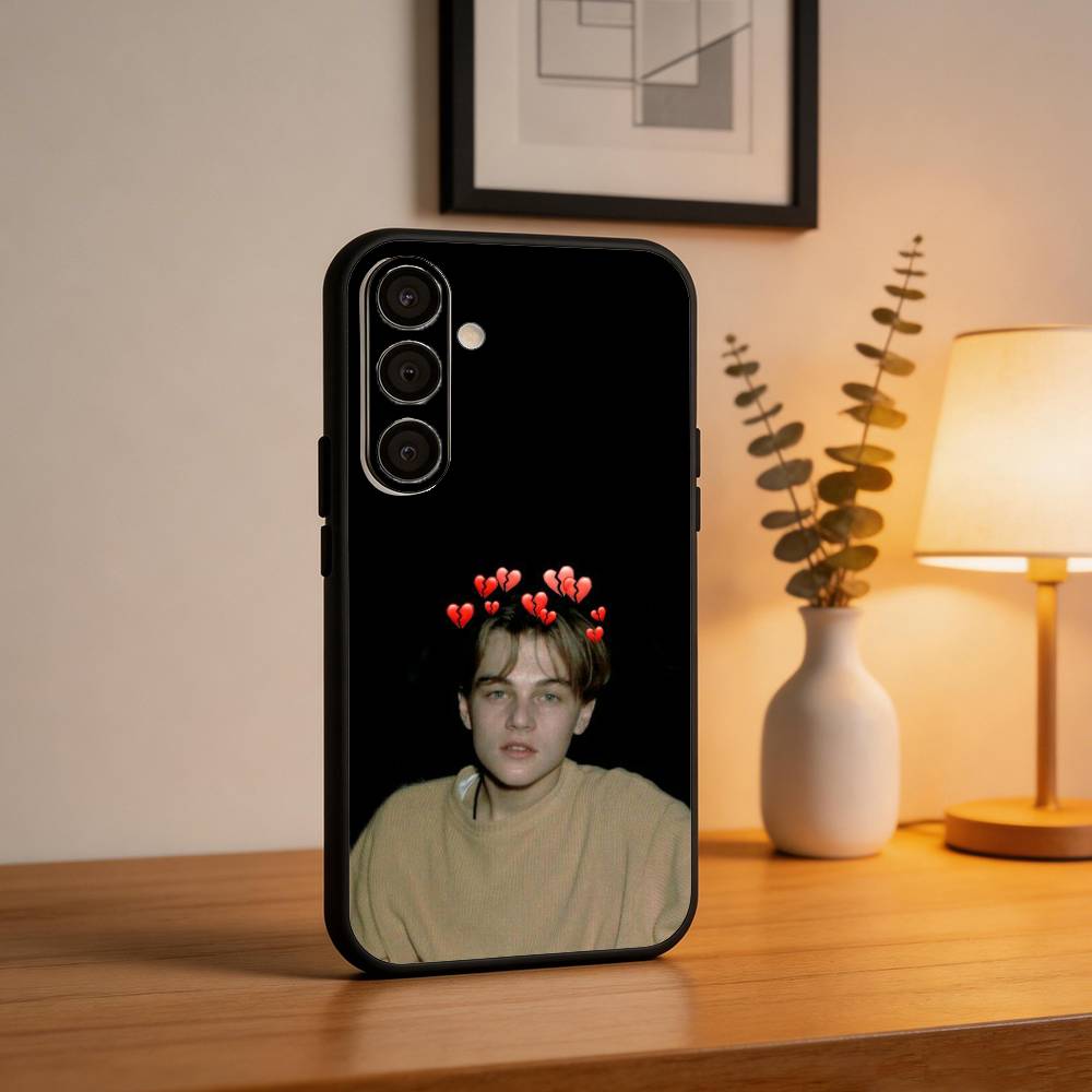 L-Leonardo dicaprio Phone Case For Samsung A73,A21s,A22,A31,A32,A52,A53,A71,A80,Soft Black Shell