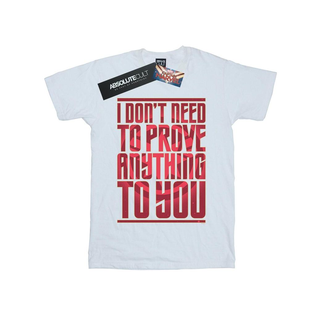 Marvel Mens Captain Marvel Prove Anything T-Shirt