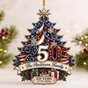 Patriotic Theme Acrylic Christmas Ornaments for the 250th U.S. Anniversary